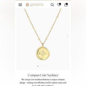 Gorjana Compass Coin Necklace